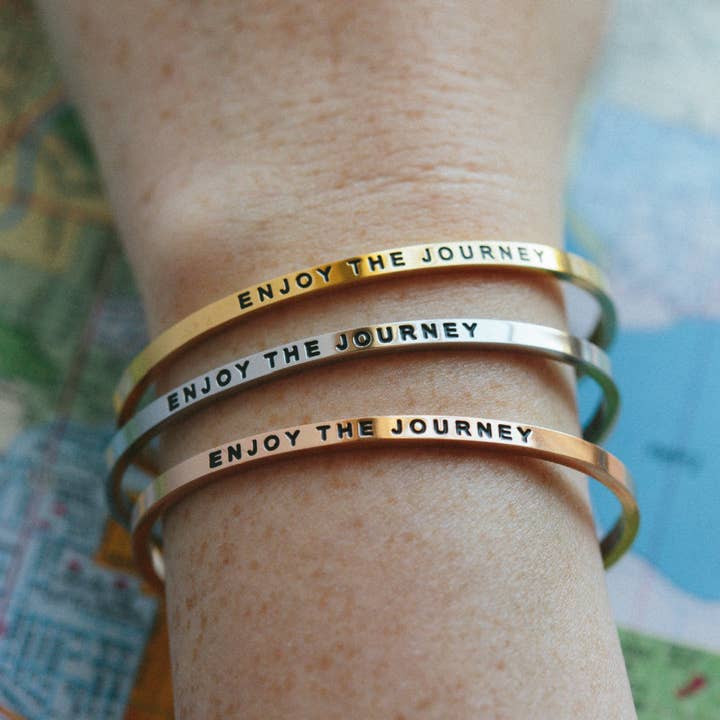 MantraBand - Wholesale Cuff Bracelet - Enjoy the Journey - inspirational mantraband® cuff bracelet