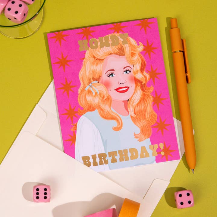 Lucky Goods Paper - Wholesale Birthday Card - Howdy Birthday – Foil Country ✿ Birthday Card1