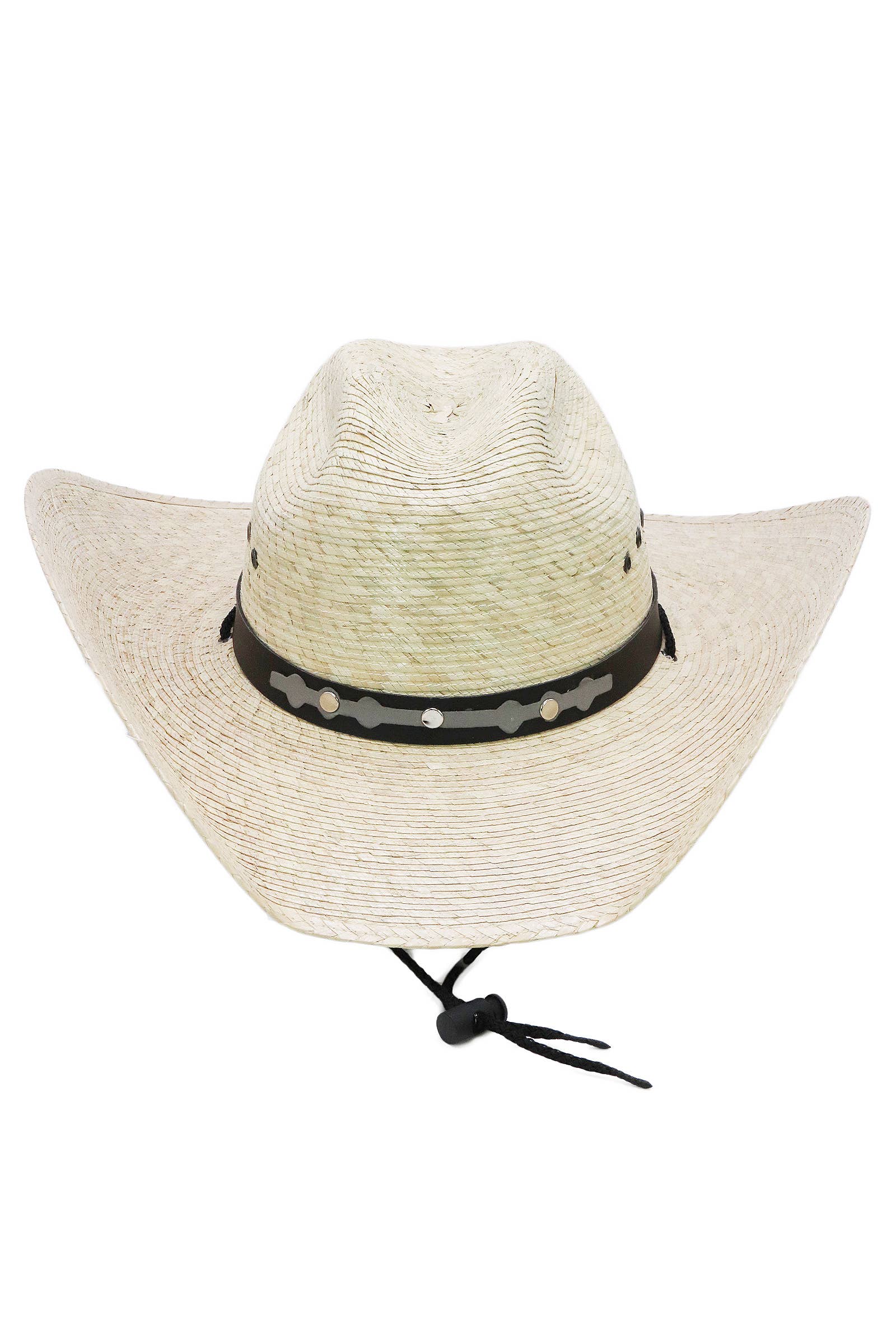 Cap Zone – wholesale Cowboy hat – Unisex – Eyeleted Cutter Palm Straw Cowboy Hat1