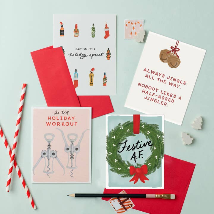 Slightly Stationery - Wholesale Christmas Card - Jingle All The Way Card | Funny Christmas Card1