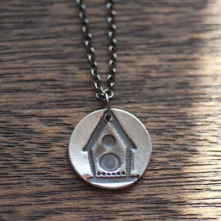 Bird House Necklace for wholesale by Farmhouse Moon