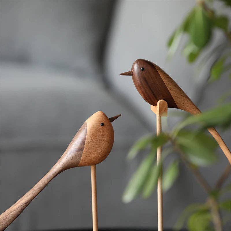 Kiyo Home - Wholesale Decorative Tabletop Object - Wooden Birds (Set of 2)1
