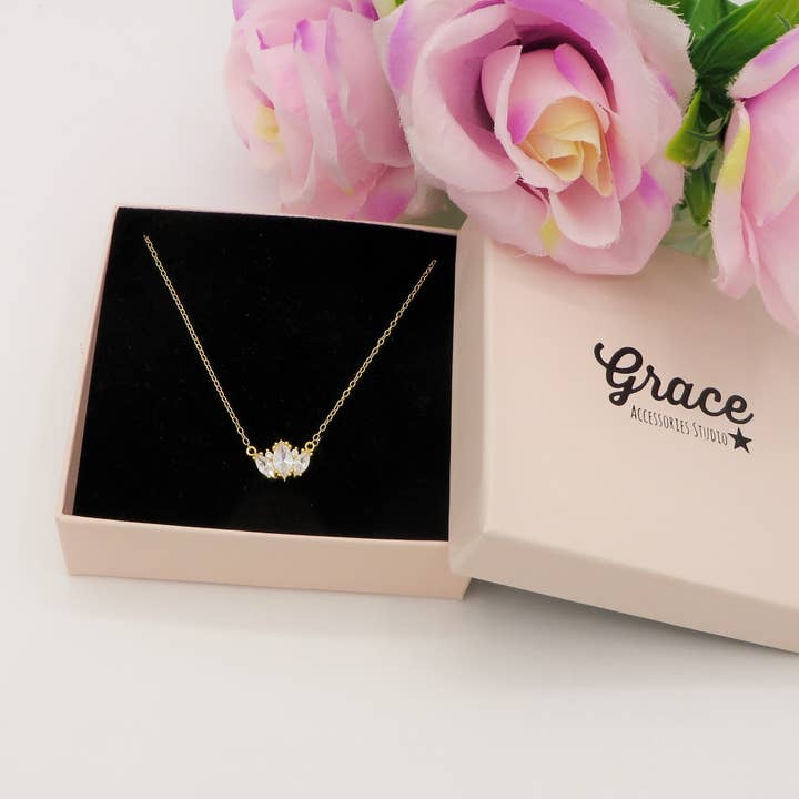 Daemon srls - Vendita all'ingrosso Collana con ciondolo/pendaglio - HAVEN ~ Collana con pendente in argento 925 e cubic zirconia