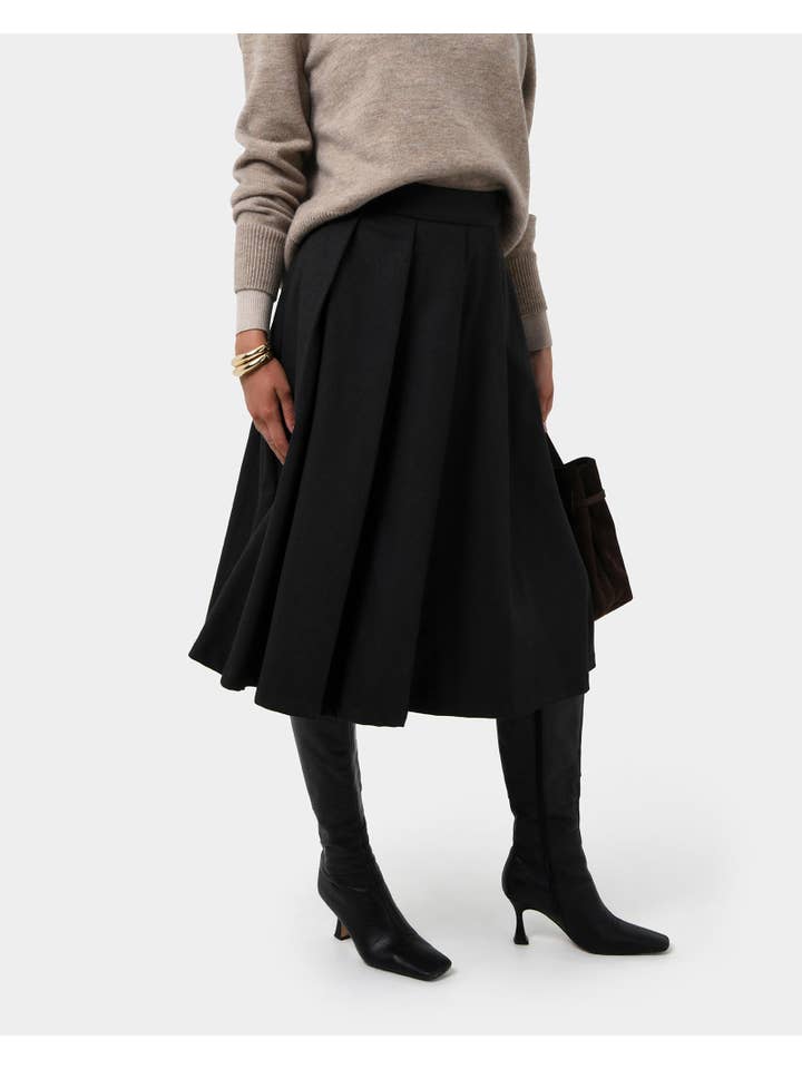 Forcast - Wholesale Skirt – Women’s - Forcast Women's Ryan Pleated Midi Skirt2
