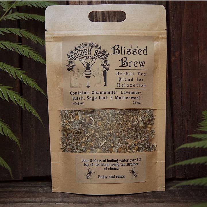 Blissed Brew: Herbal Tea Blend for Relaxation for wholesale by Golden Bee Apothecary