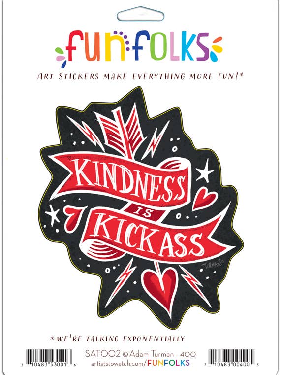 PEGATINA DE VINILO SAT002 PK-ME-UP KINDNESS para venta al por mayor de Fun Folks