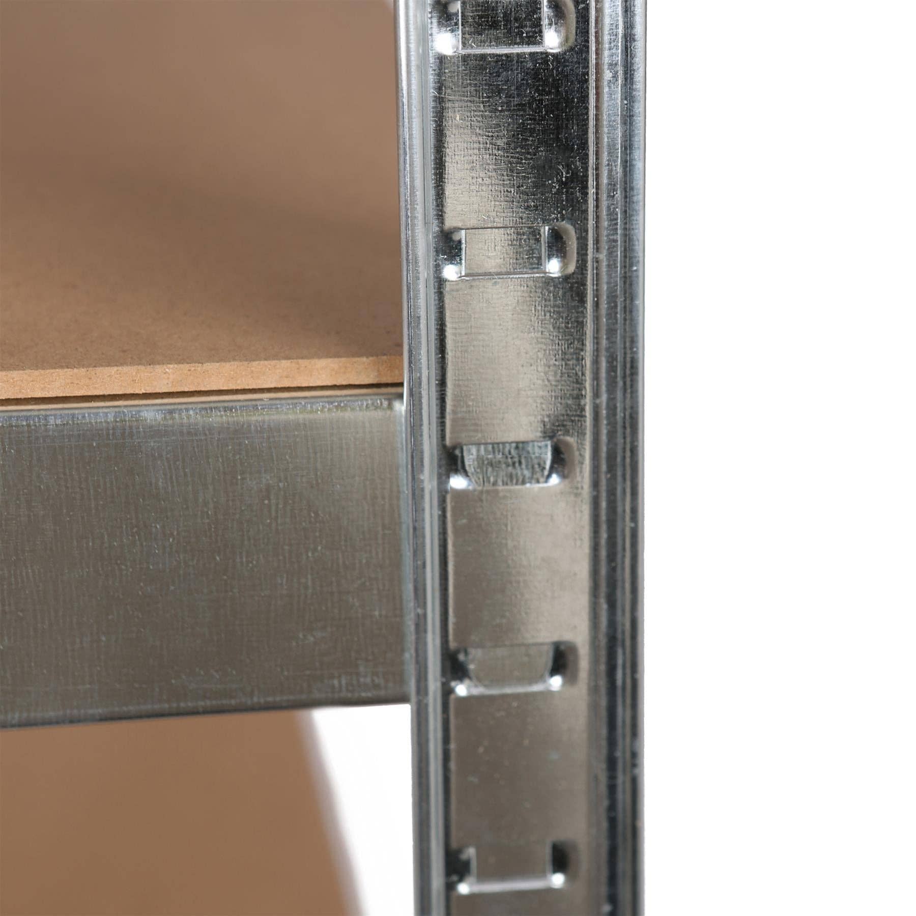 Rinkit Ltd - Vendita all'ingrosso Mensola freestanding - Set da 2 scaffali da garage in acciaio galvanizzato a 5 ripiani - 75 x 30 x 150 cm6