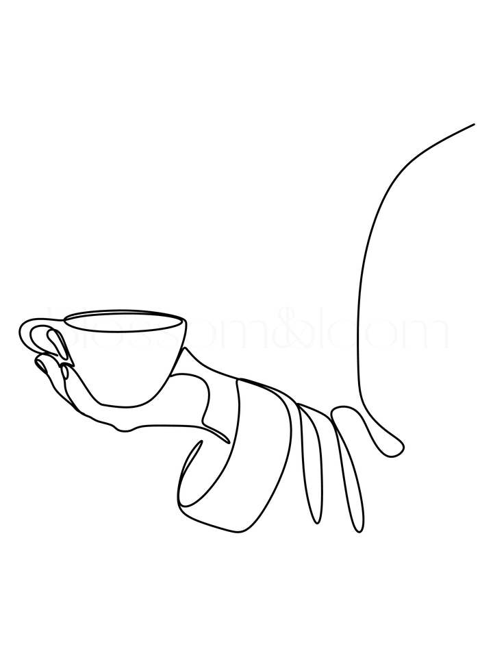 Tasse à café Line Art pour la vente par Blossom & Bloom