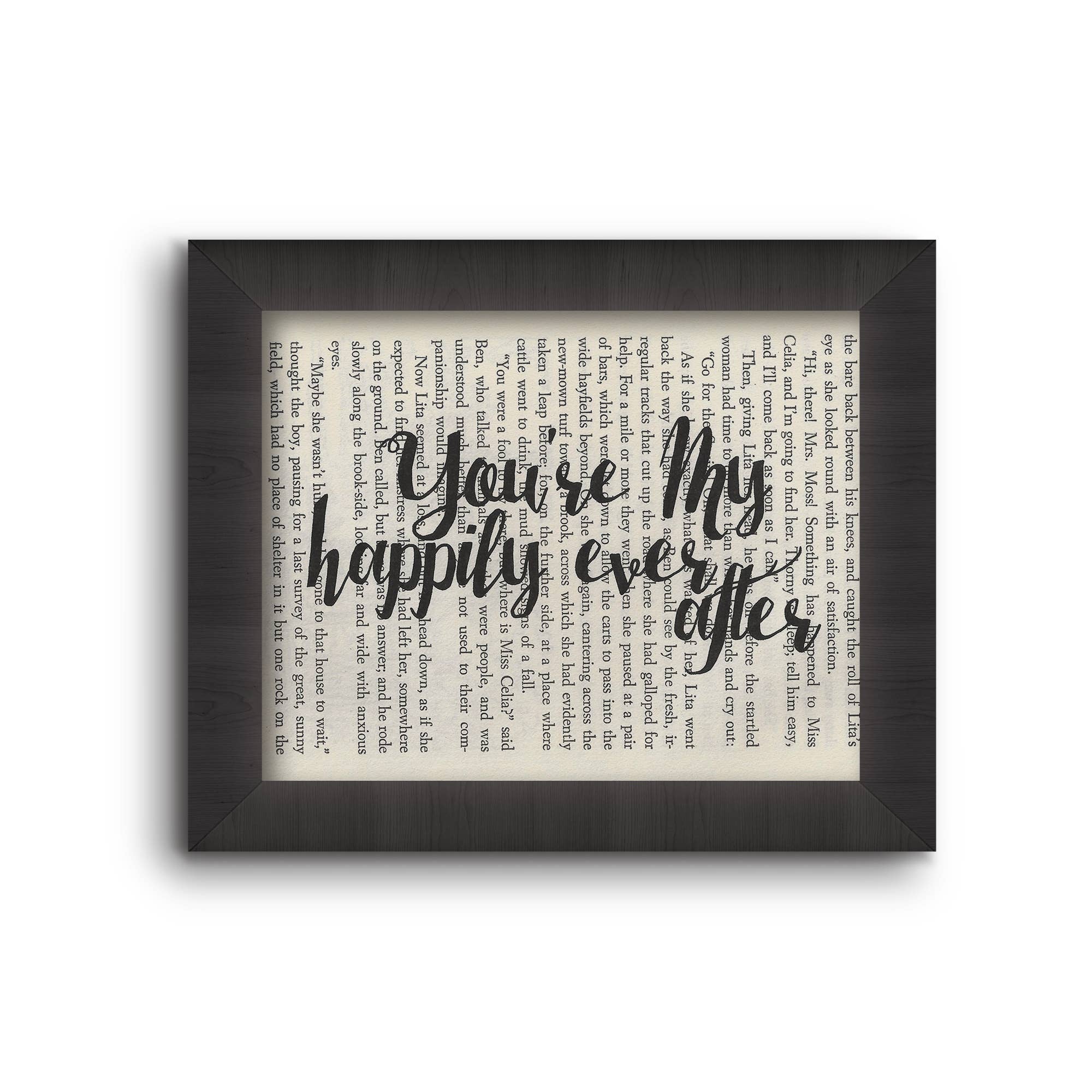 Cecelia Rose Book Page Art - Wholesale Art Print - You're My Happily Ever After1