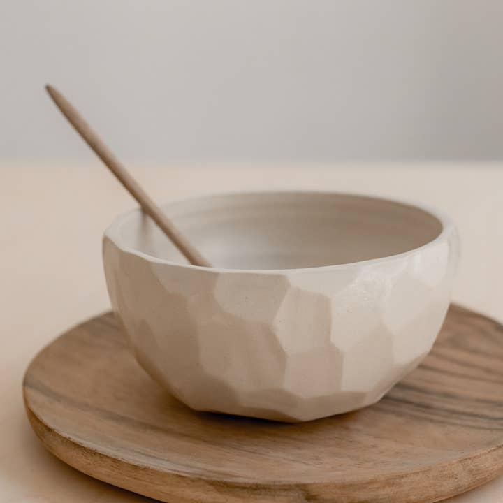 Claycraft - Vendita all'ingrosso Ciotola - Ciotola in ceramica wabi-sabi intagliata a mano aperitivo Natale7