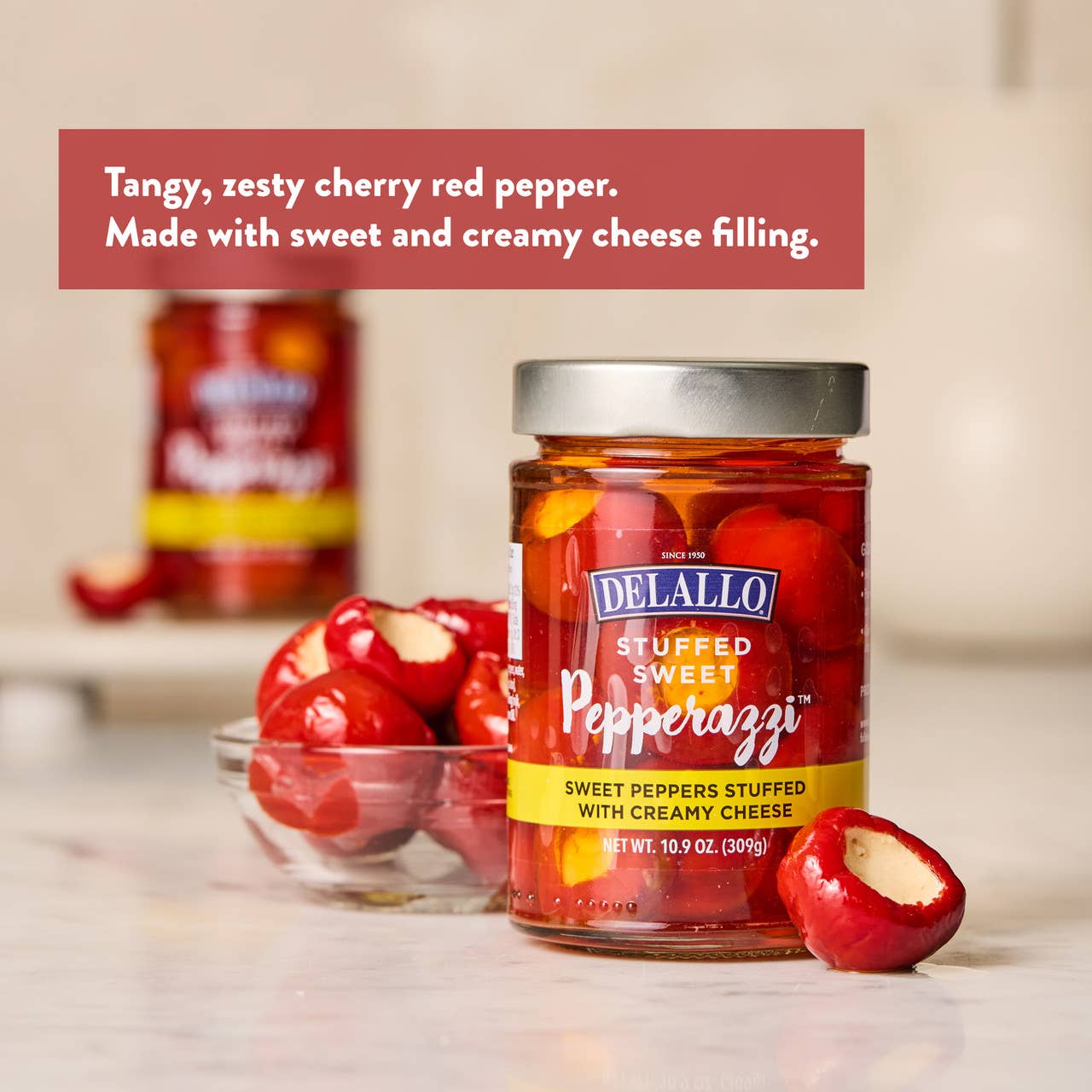 Delallo - Vente Légumes marinés - Poivrons Pepperazzi Farcis1