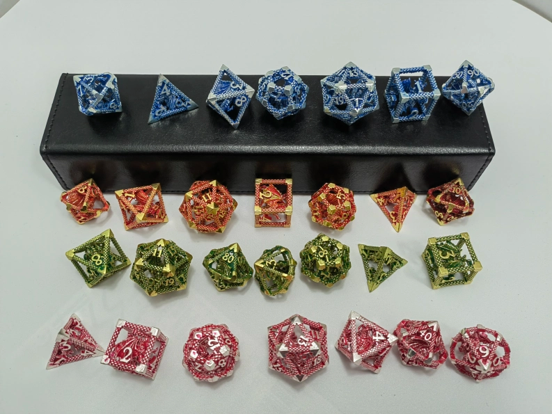 Cultivation Games - Wholesale Dice - Caged Dragon Hollow Metal Dice (4 new colors!)7