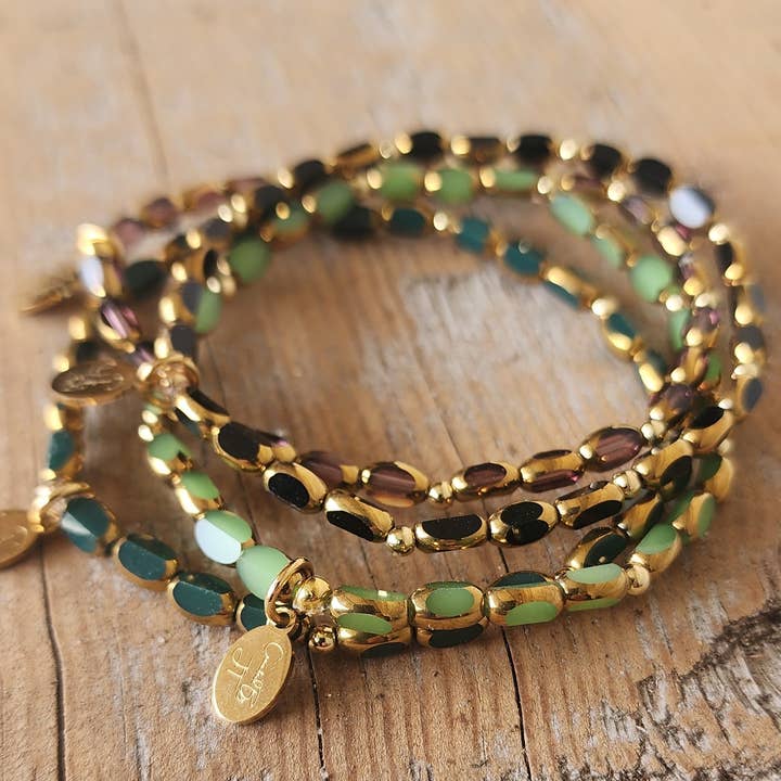 Transparent Glass Bead Bracelet for wholesale by Created By JT