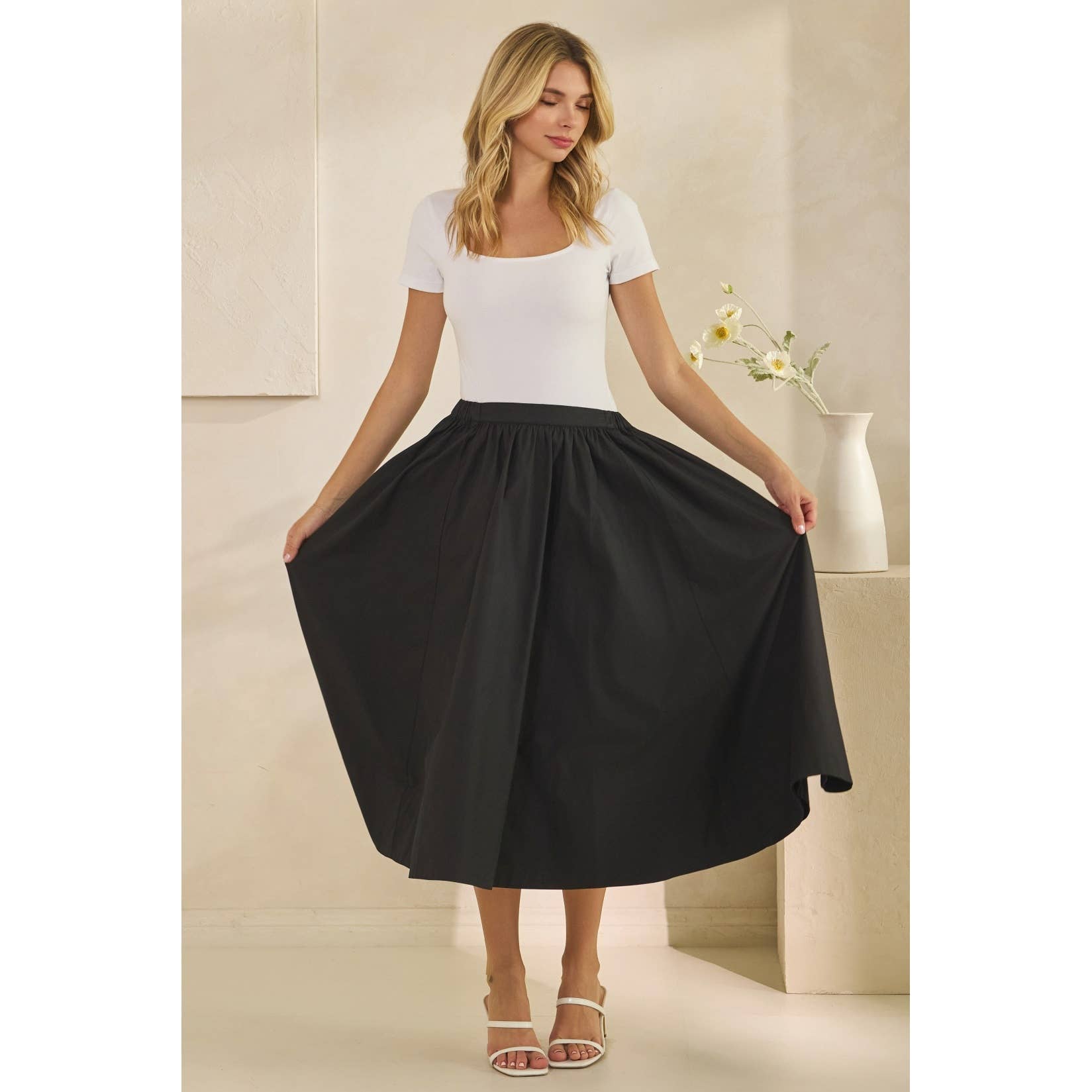 Veveret - Wholesale Skirt - Women's - Midi Pull on Skirt5