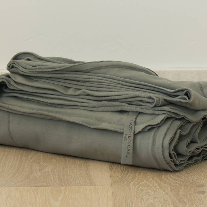 Skyler French Terry Blanket - Storm Cloud for wholesale by Hatch & Cloak ®