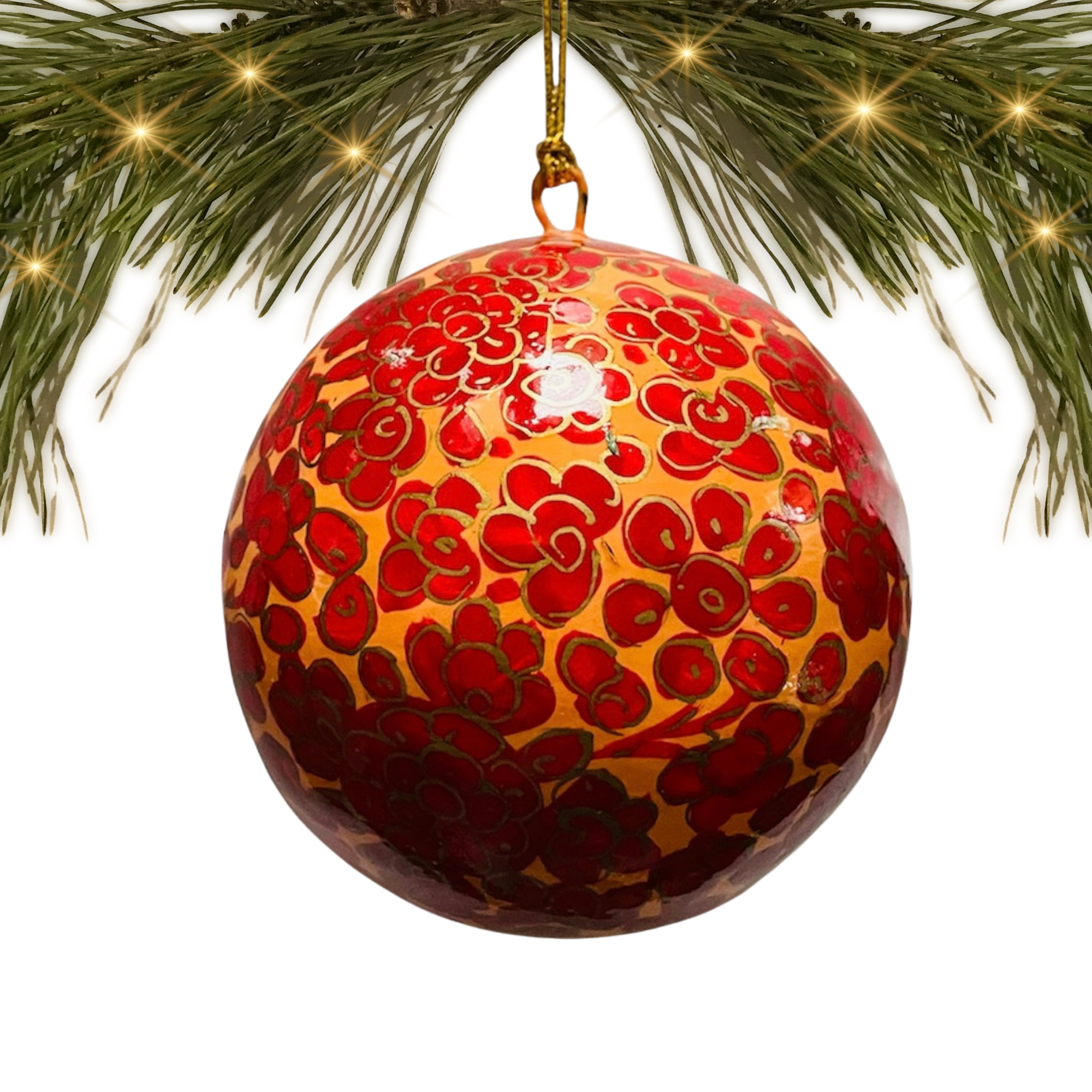 Beautifully Made Fair Trade – wholesale Ornament – India | Paper Mache | Red | Ornament0