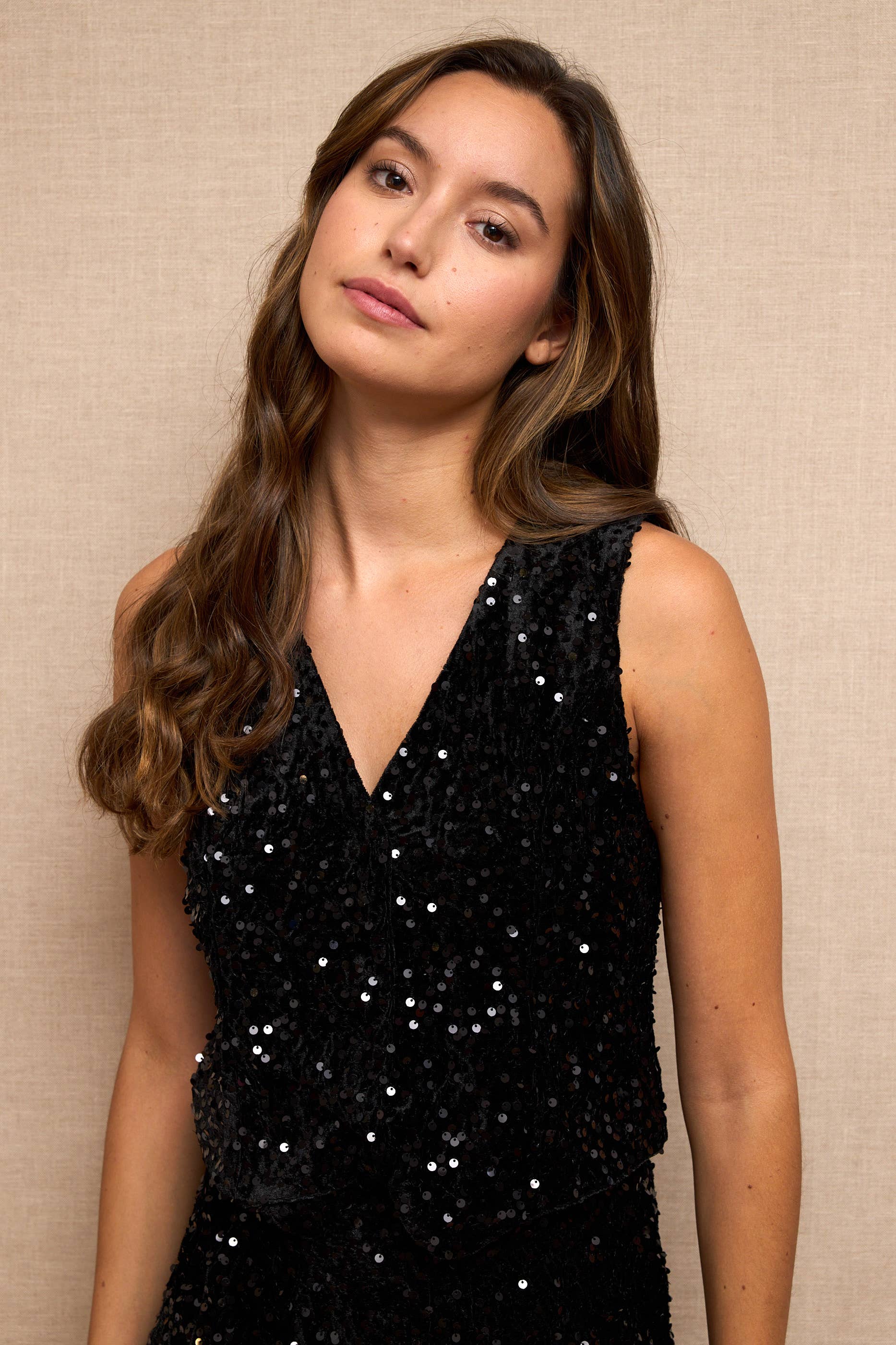 SWEET MAGIC MODA Y COMPLEMENTOS - Wholesale Suit Vest - Women's - SEQUIN VEST 1