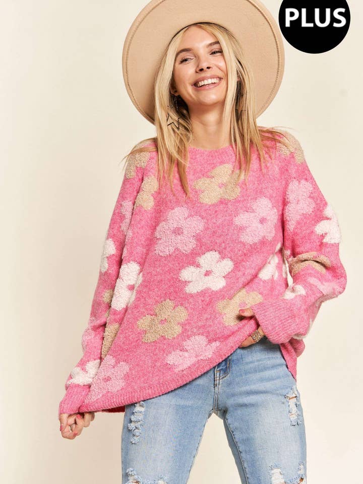 LESW3187X - PULL À MOTIF FLORAL PLUS pour la vente par Madelyn