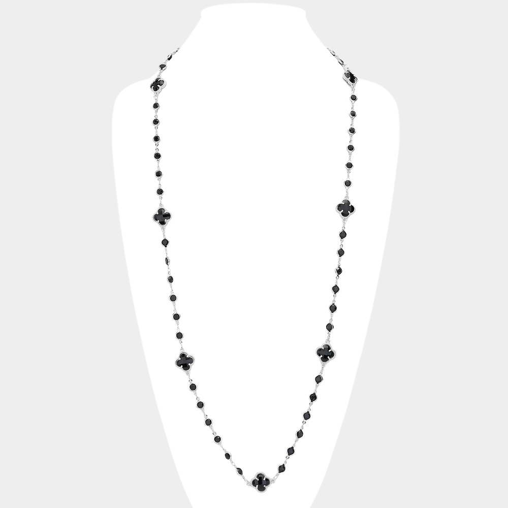 Sensibling Corp. - Wholesale Pendant/Charm Necklace - Quatrefoil Station Long Necklace13