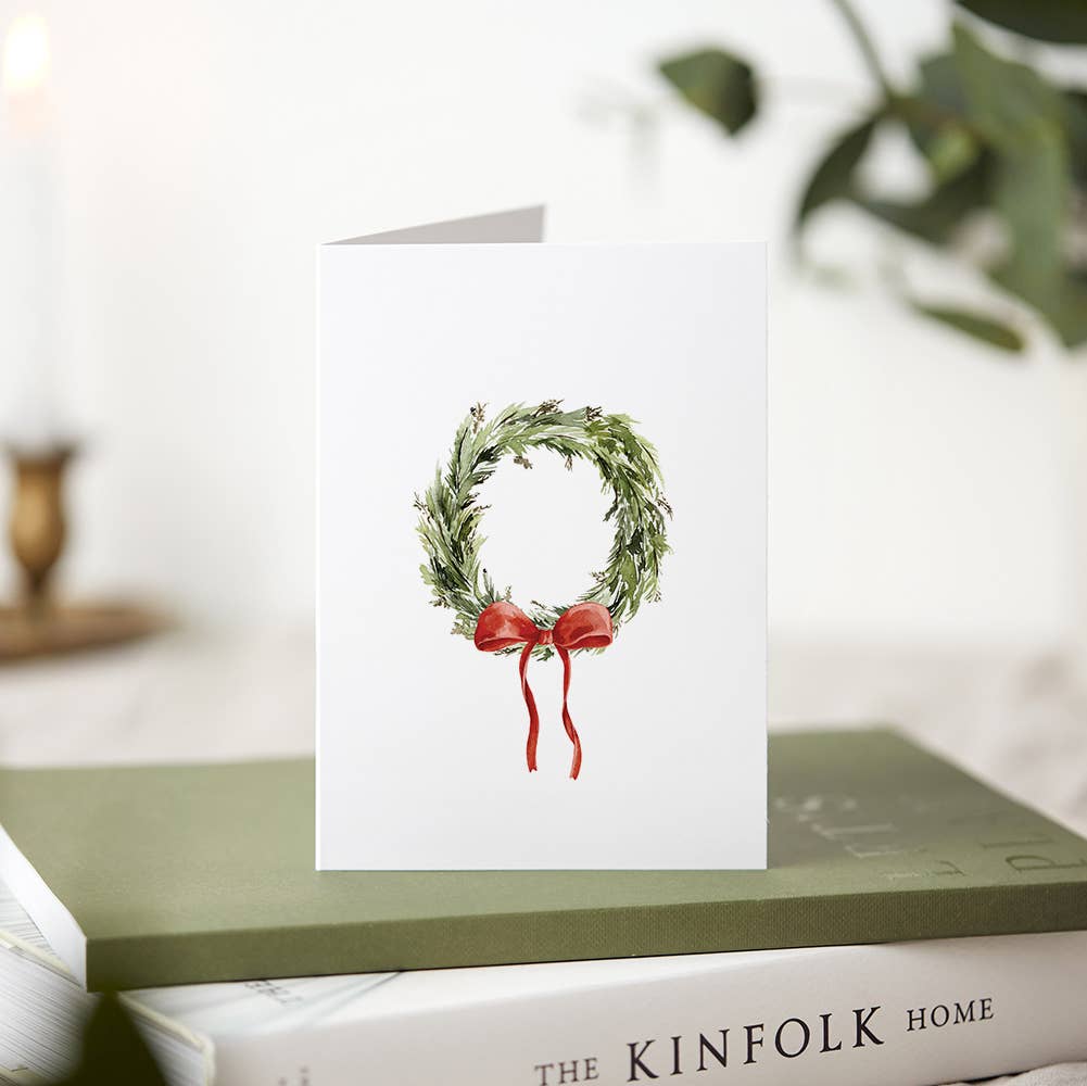 Porter Lane Home - Wholesale Season's Greetings Card - Christmas Wreath Greeting Card