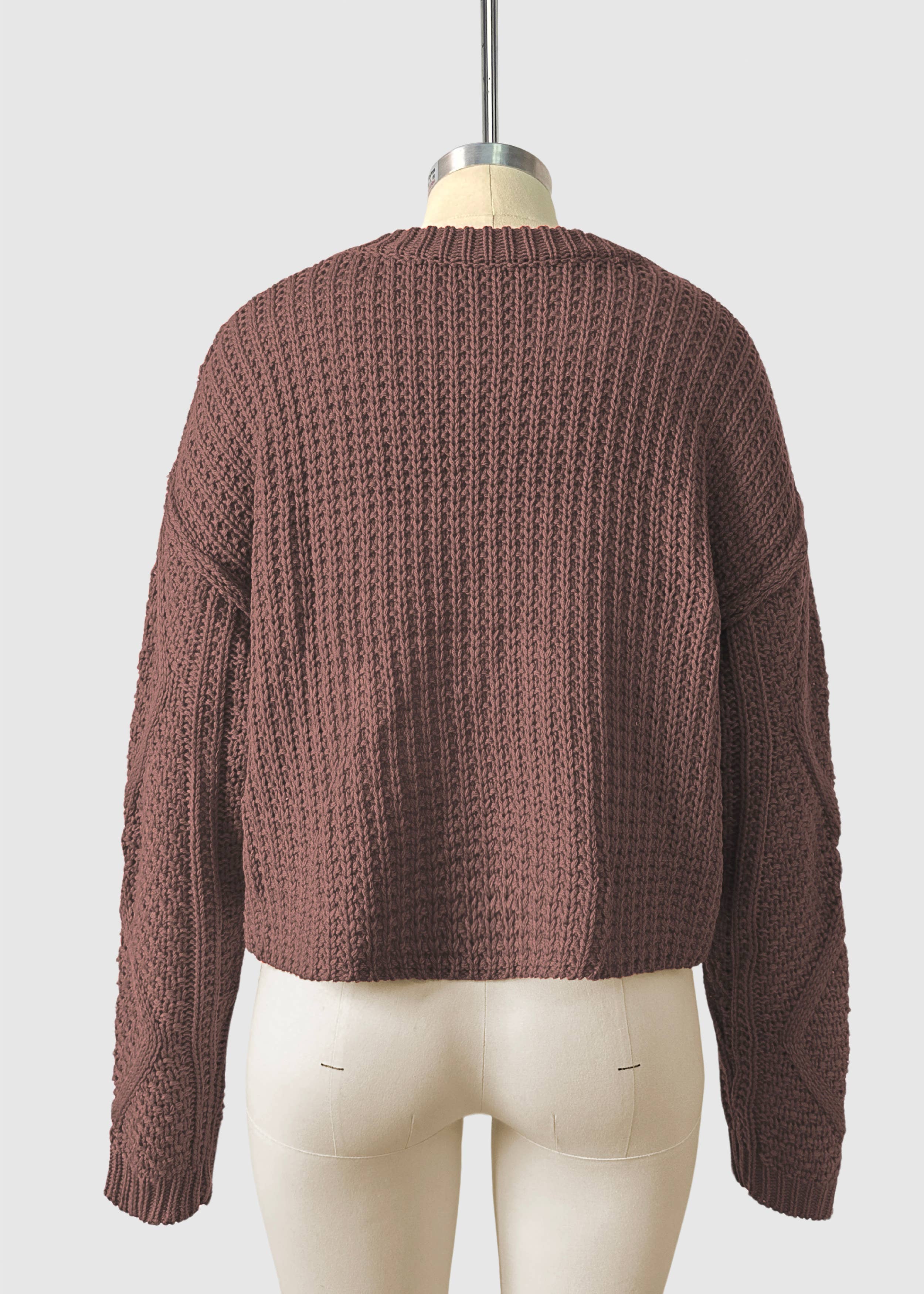 Hope & Sunshine - Wholesale Knit Sweater - Women's - Chunky Cable Knit Pullover Sweater8