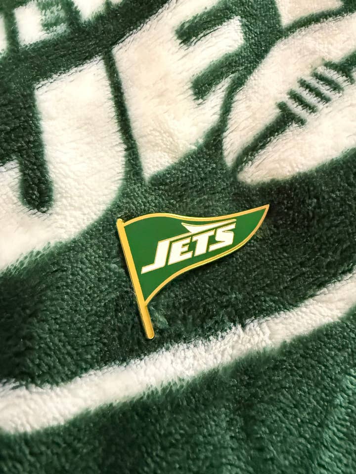NY Jets Flag Pin for wholesale by Pin Drip NYC