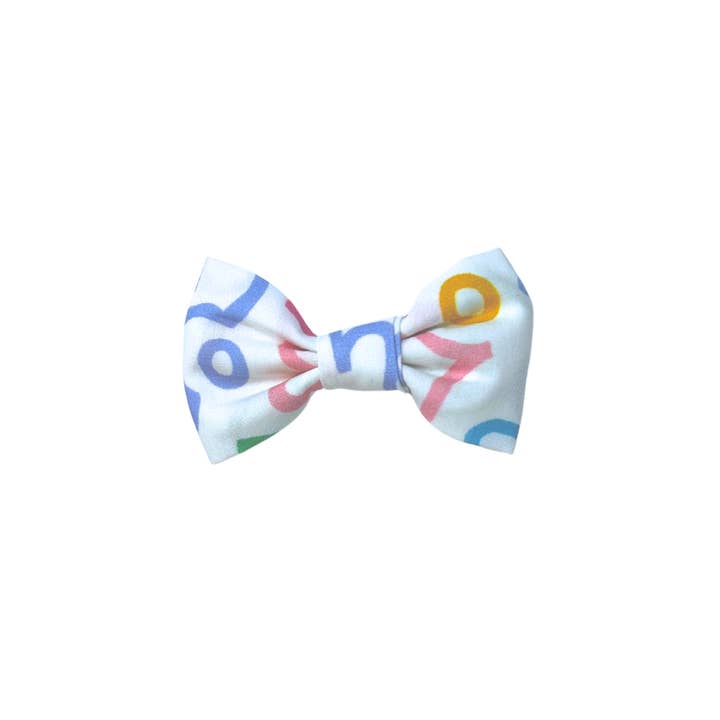 Small Bow in Rainbow Doodle for wholesale by Nella June