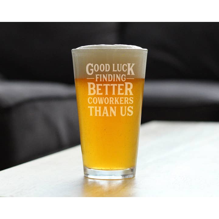 bevvee - Wholesale Beer Glass/Mug - Better Coworkers Pint Glass for Beer Coworkers Leaving Gifts