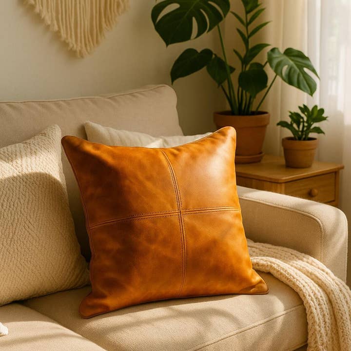 MLC - Wholesale Chair cushion - Elegance Leather Cushion Cover - Tan5