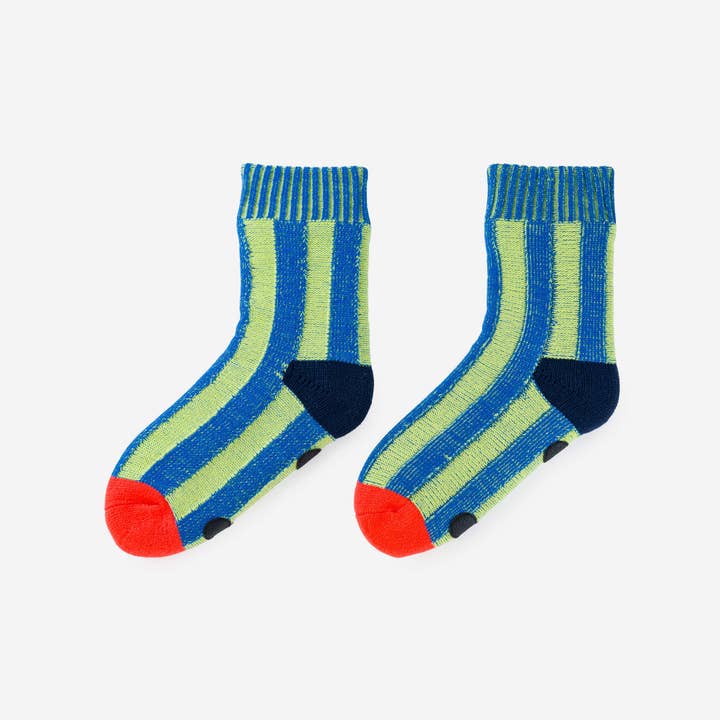VERLOOP | knits - Wholesale Sock Slippers - Unisex - Big Stripe House Socks1