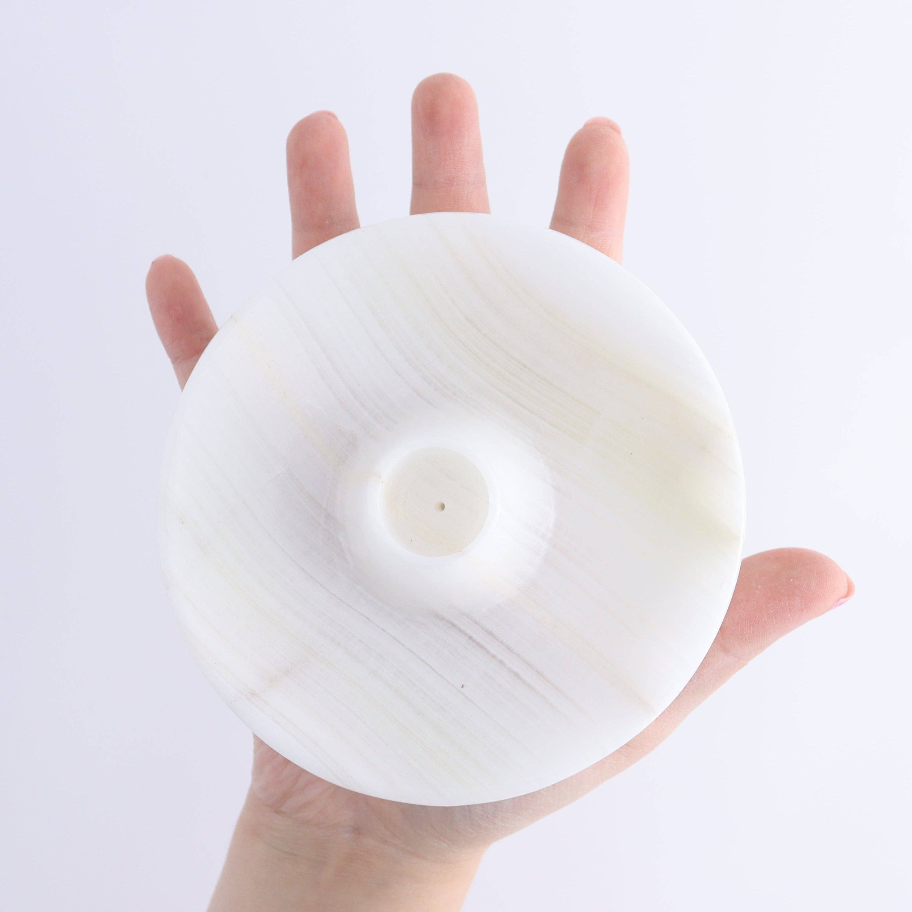 Mi Esperanza Minerals - Wholesale Incense Holder - One White Onyx Palo Santo and Incense Holder7