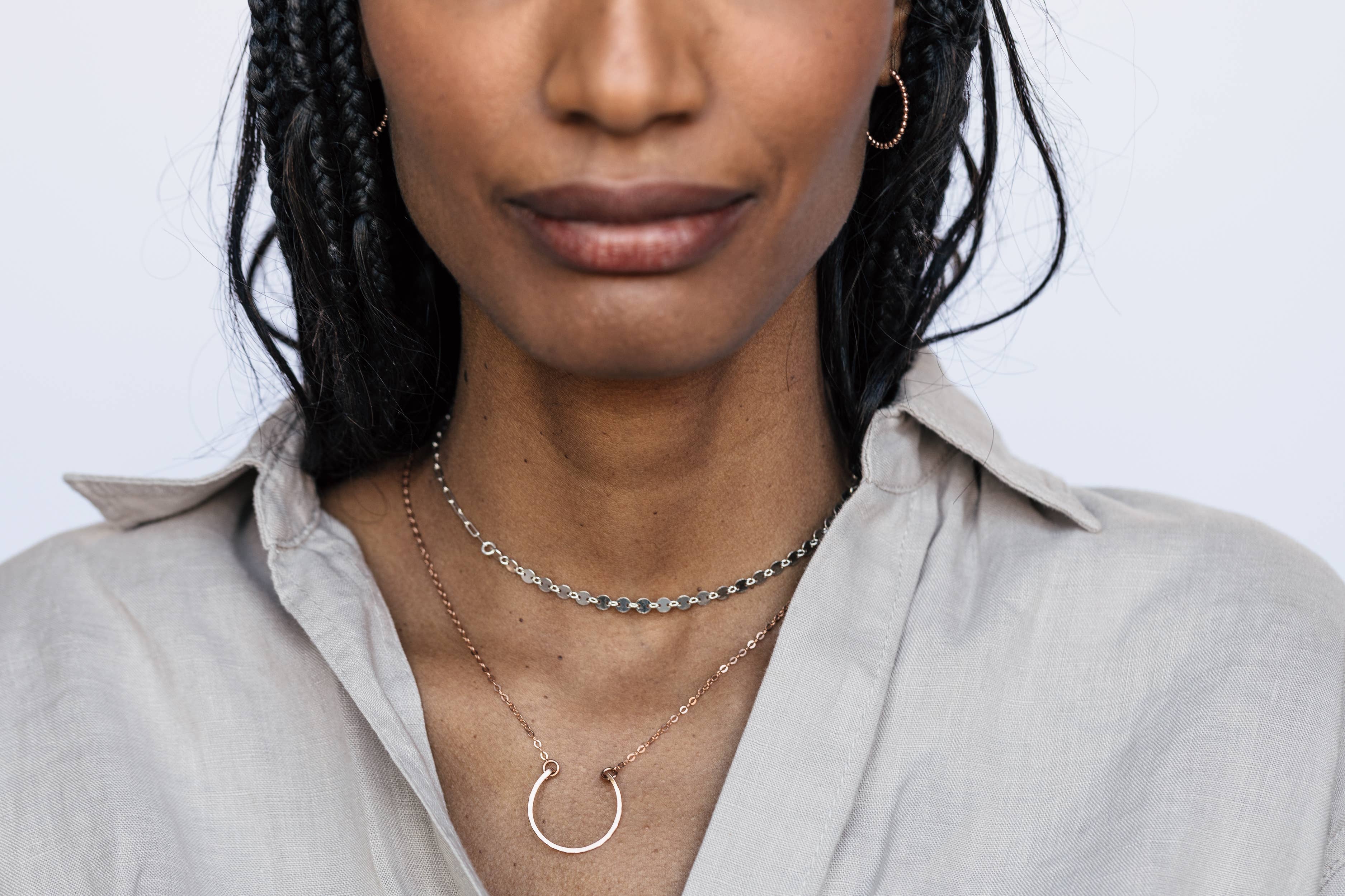 Agapantha Jewelry - Wholesale Link & Chain Necklace - Rosa Confetti Necklace1