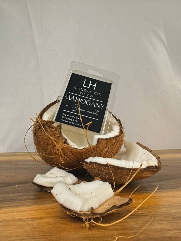 Mahonie + Kokosnoot Waxinelichtje voor wholesale door LH Candle Co. (Formerly LH Mercantile)
