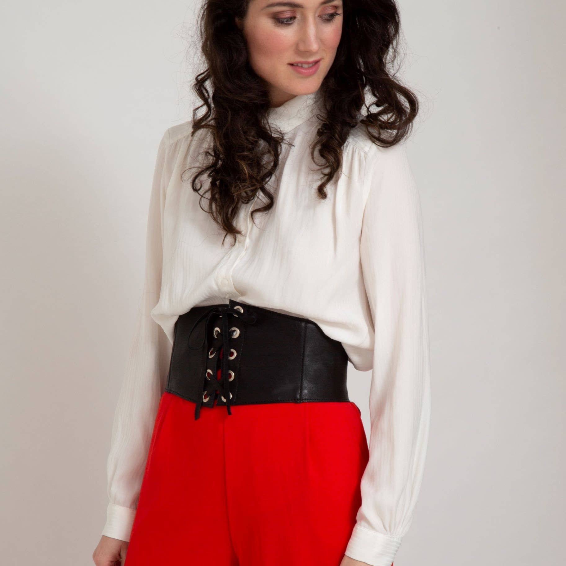 JUAN·JO GALLERY      (Leather Gallery, SCP) – wholesale Belt – Women's – Elastic leather corset belt5