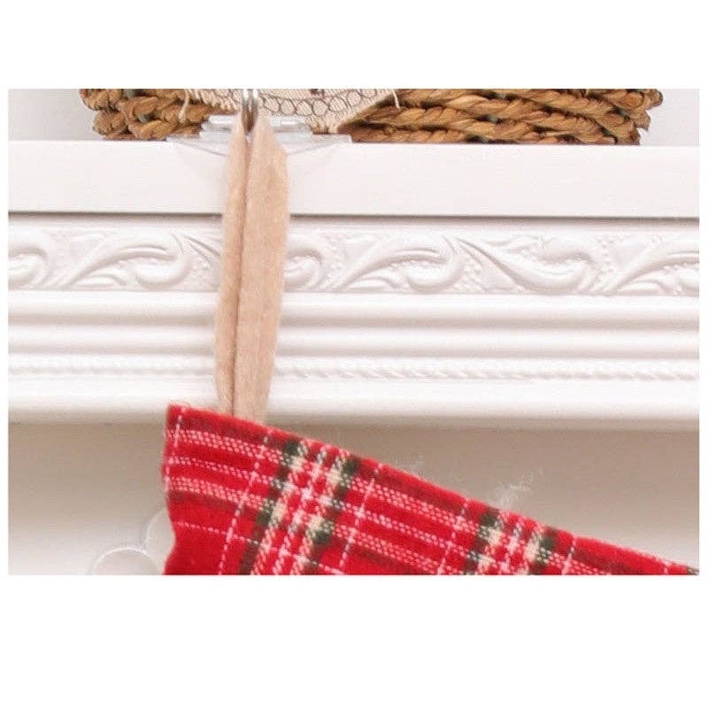 Plush Looks – Großhandel Weihnachtsstrumpf – Große, bestickte Jute-Socke, Geschenktüte, Weihnachtsdekoration3