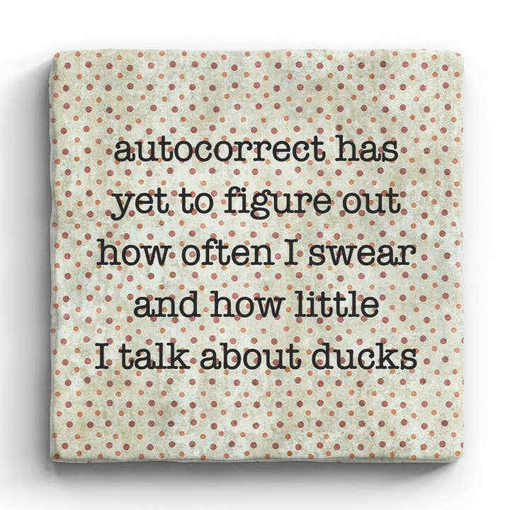 Talk About Ducks - Marble Coaster for wholesale by Paisley & Parsley