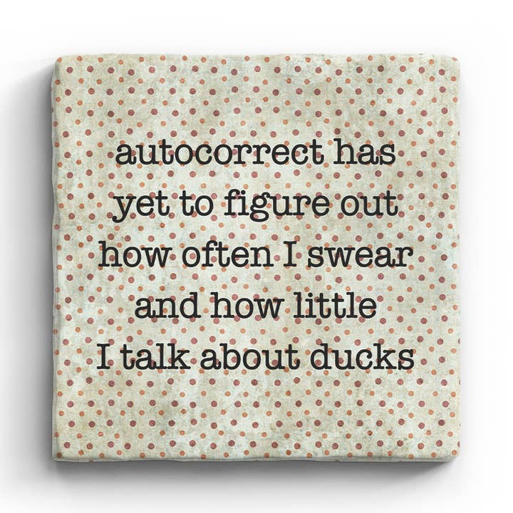 Talk About Ducks - Marble Coaster for wholesale by Paisley & Parsley