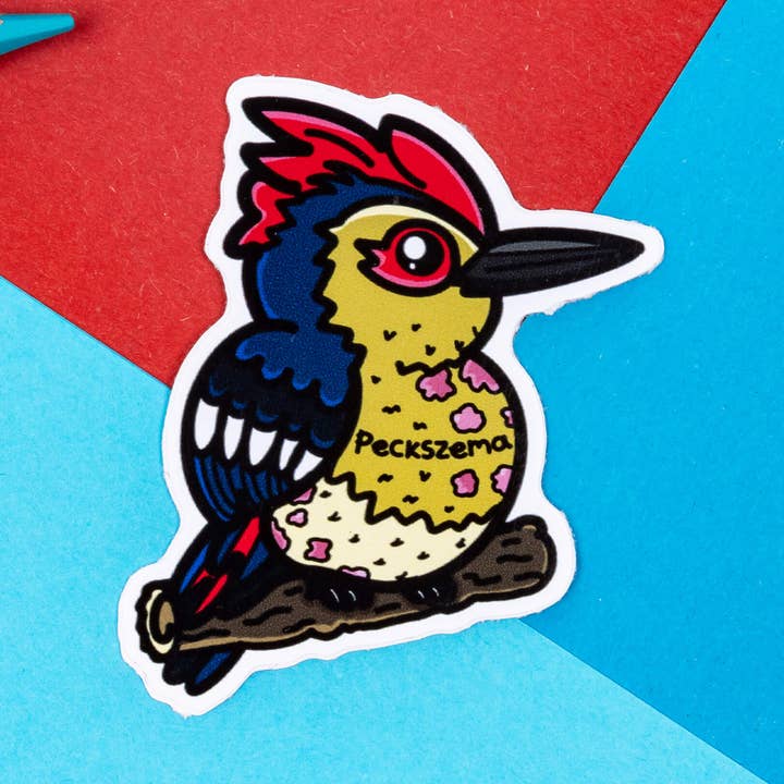 Peckszema Woodpecker Aufkleber - Ekzem für den Großhandel von Innabox Ltd