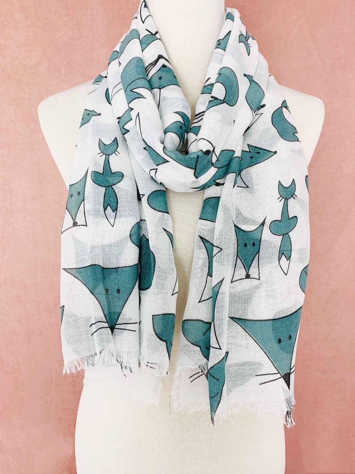 JC Designed 100% Cotton Women's Fox Scarf for wholesale by JC Sunny Fashion