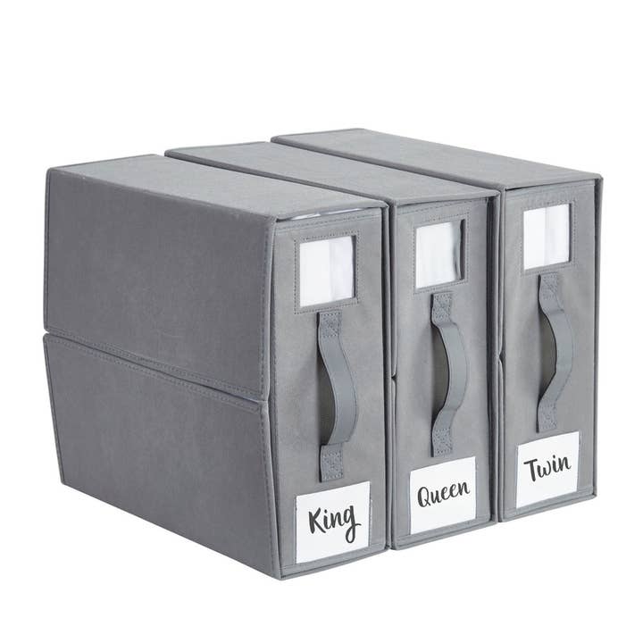 DECOMOMO Foldable Bed Sheet Organizers and Storage Set of 3 for wholesale by DECOMOMO