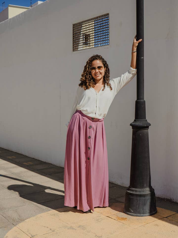 Faldas largas de rayón bohemias para venta al por mayor de Arena Formentera