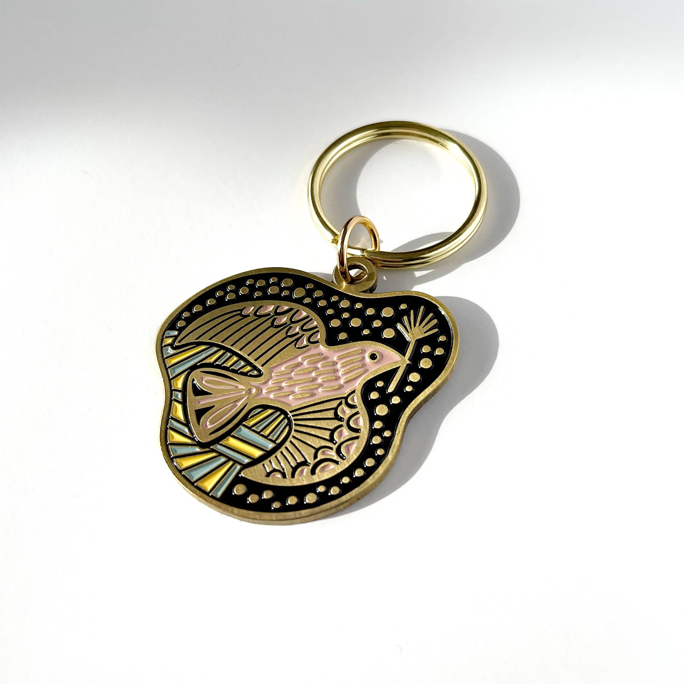 Paper Parasol Press - Wholesale Keychain - Women's - Folk Guide Bird Enamel Keychain2