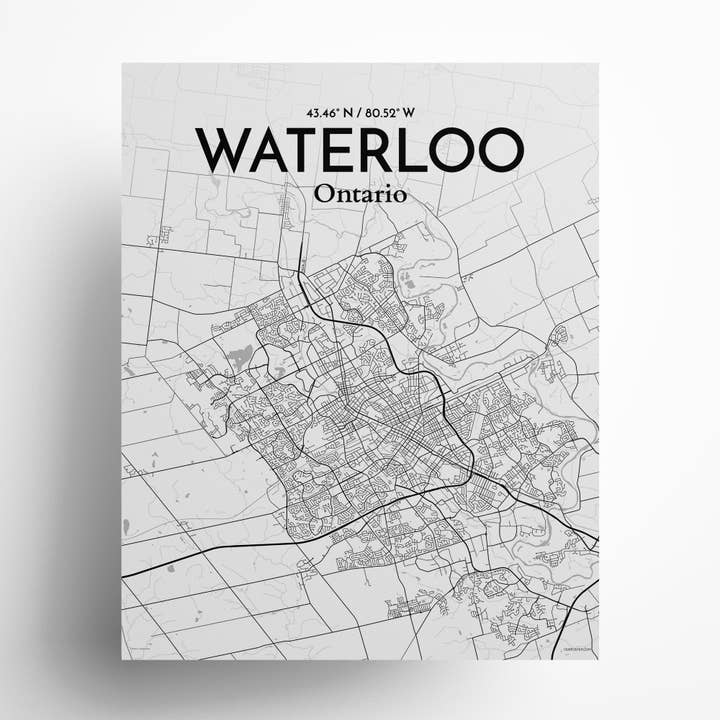 OurPoster.com - Wholesale Poster - Waterloo City Map Poster20