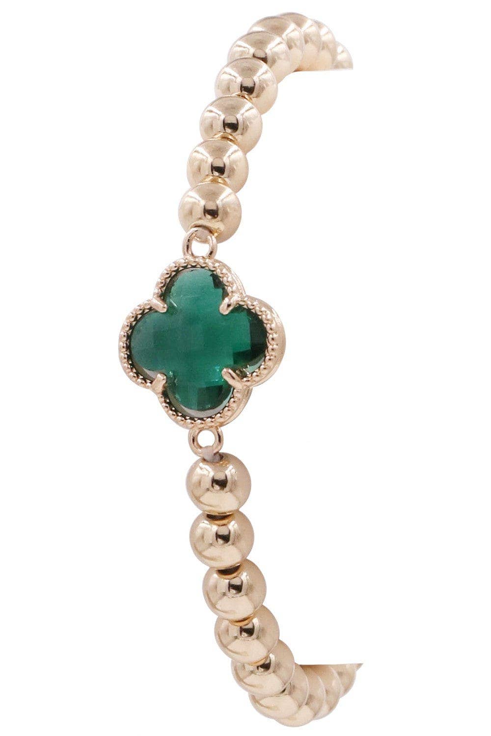 MiMi Wholesale - Wholesale Beaded Bracelet - CB2212 Clover Charm Beaded Bracelet15