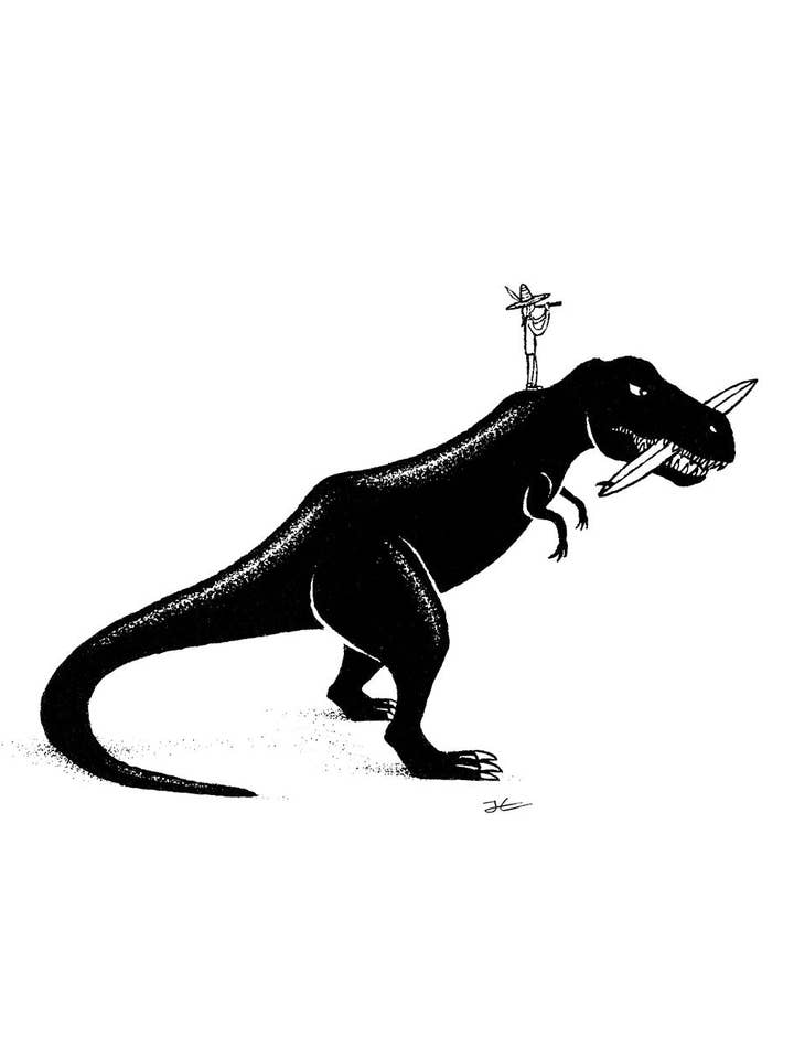 Inktober T-Rex - Print/ Framed Print for wholesale by Jonas Claesson