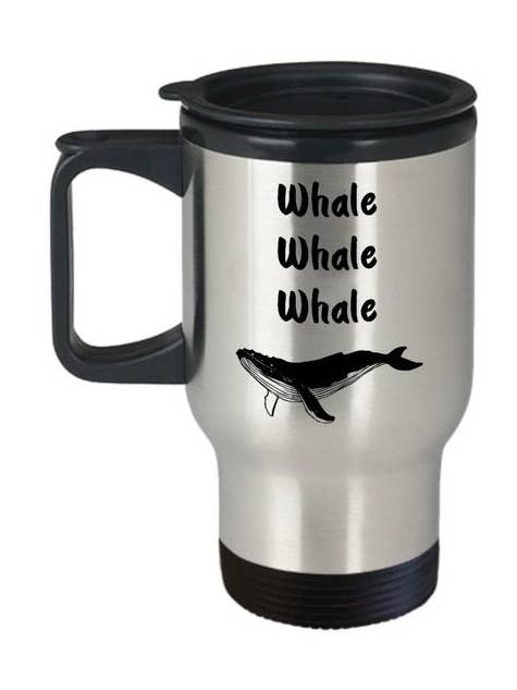 Whale Travel Mug Insulated Tumbler for wholesale by CustomHappy