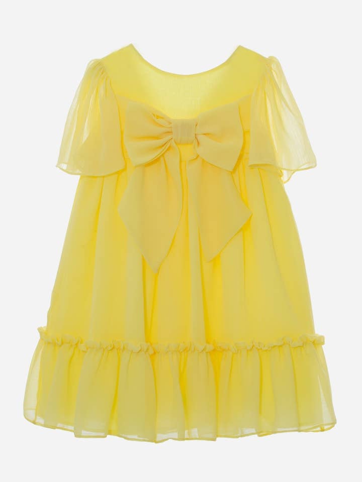 Gelbes Chiffonkleid für den Großhandel von Patachou