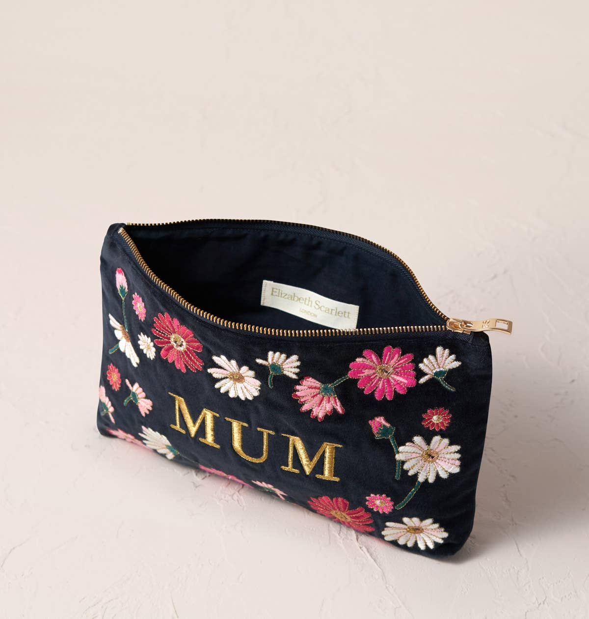 Charcoal Floral Mum Everyday Pouch for wholesale on Faire2
