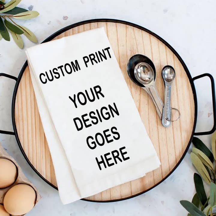 Customizable Products Flour Sack Cotton Tea Towel for wholesale by Avery Lane Gifts