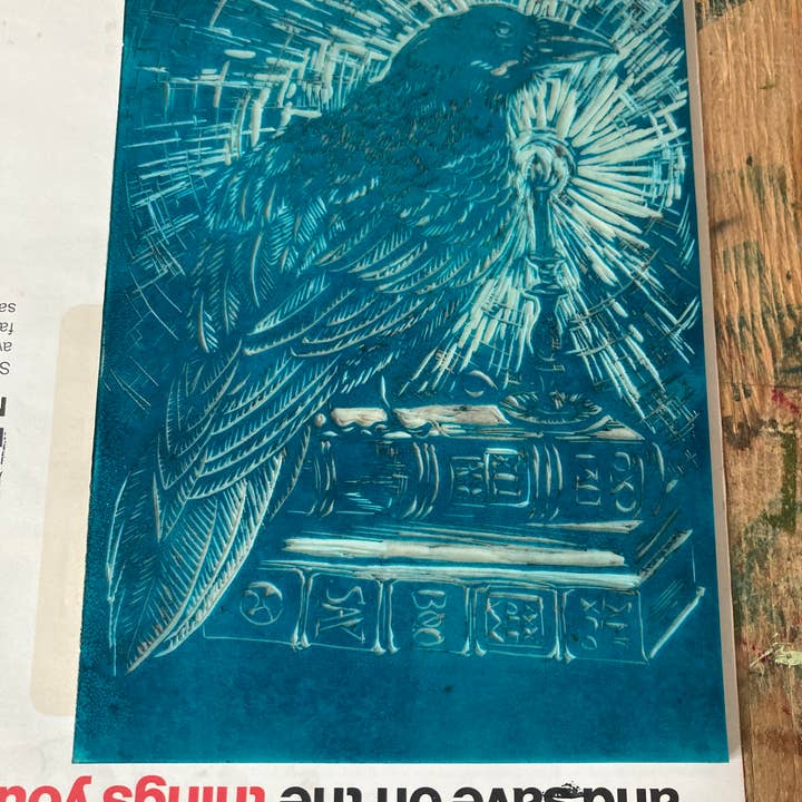 Kathie Studio - Wholesale Halloween Card - Poe Raven Halloween Greeting Card1